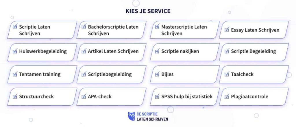 Kies je service