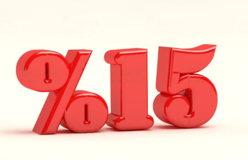 15 Breng een vriend mee, krijg 15% korting samen!