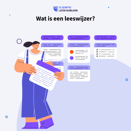 Wat is een leeswijzer scriptie en waarom gebruik je die?