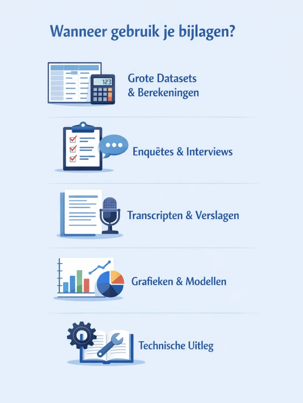 Wanneer gebruik je bijlagen?